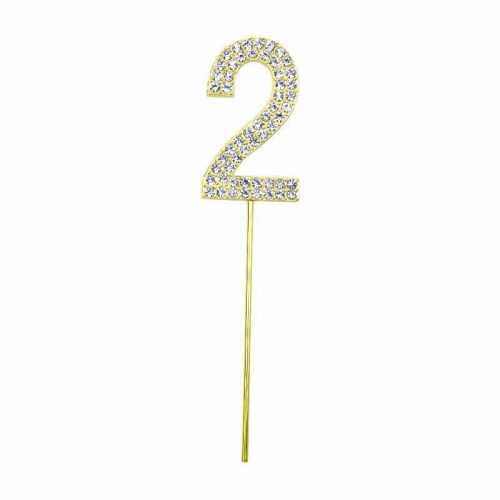 Party Maker Gold Number 2 Cake Topper