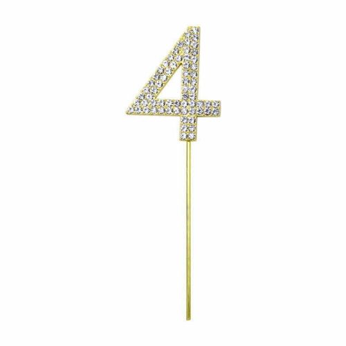 Party Maker Gold Number 4 Cake Topper