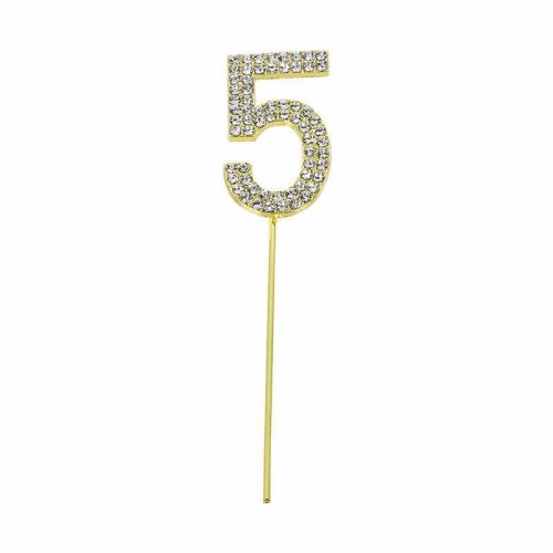 Party Maker Gold Number 5 Cake Topper