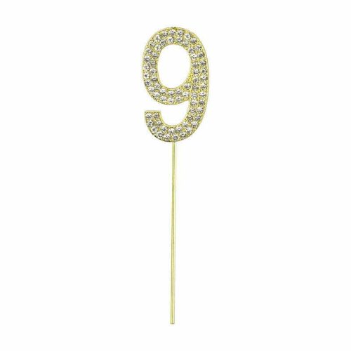 Party Maker Gold Number 9 Cake Topper