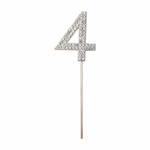 Party Maker Rose Gold Number 4 Cake Topper
