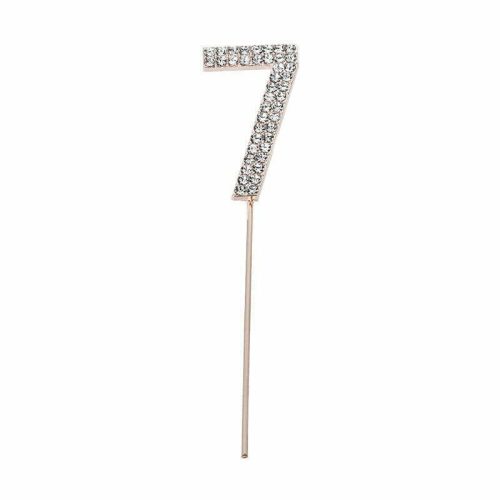 Party Maker Rose Gold Number 7 Cake Topper