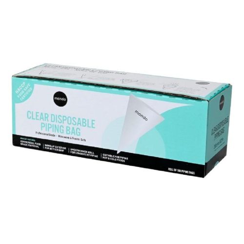 Mondo Clear Disposable Piping Bags Roll of 100. 30cm/12in. — illustrative reference; actual product differs as described