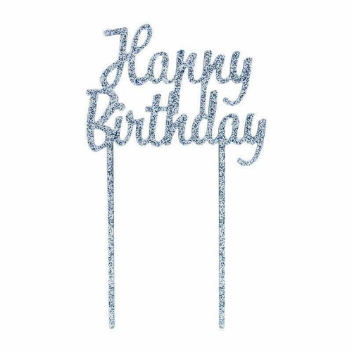 Party Maker Blue Happy Birthday Acrylic Cake Topper – 19cm x 11cm