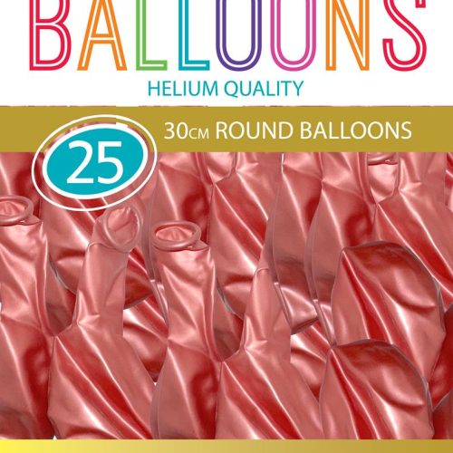 Rose Gold - 25 x 30cm Metallic Balloons