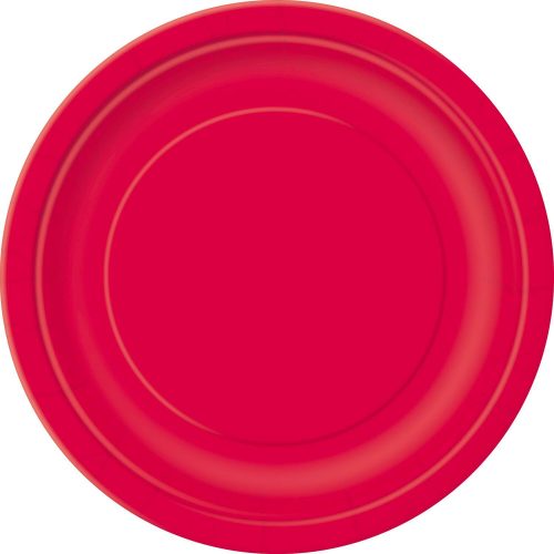 Ruby Red 8 x 23cm Paper Plates