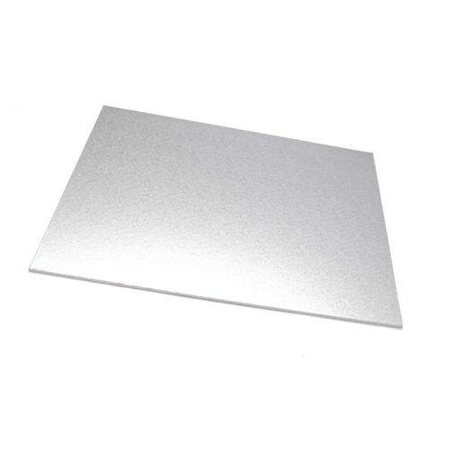 Silver Rectangle Masonite Cake Board 45cm x 35cm