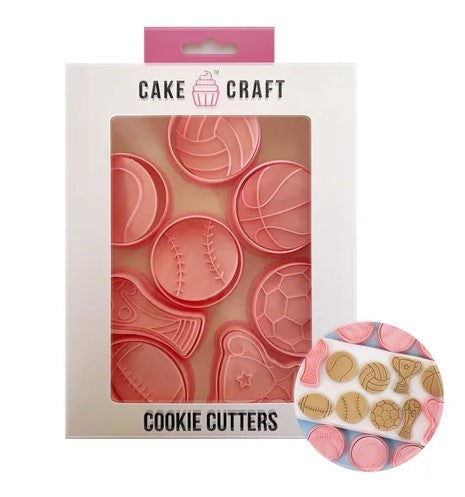 Sport Themed Cookie Cutters Set 8pc