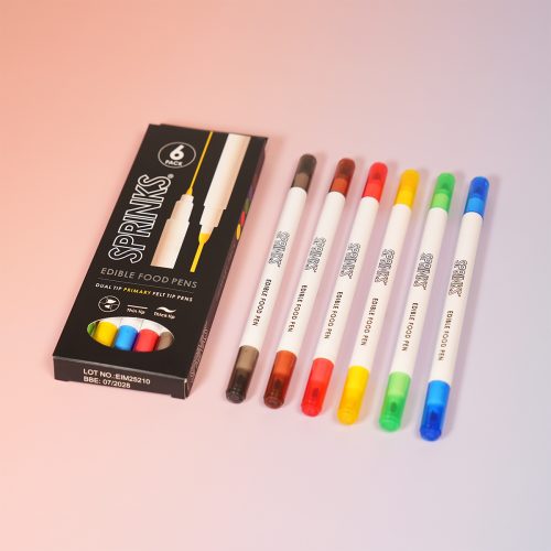 Sprinks Primary Edible Food Pens – Pack of 6