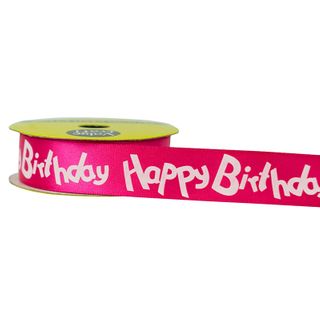 Ribtex 22mm Happy Birthday H.Pk-Wh 3M