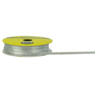Ribtex Poly Satin 3mm W-Slv Edge Slver 10M