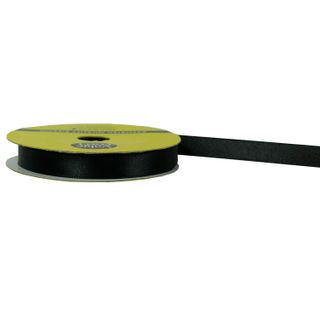 Ribtex 10mm Polyester Satin Black 10M