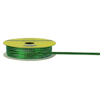 Ribtex Poly Satin 3mm W-Slv Edge Green 10M
