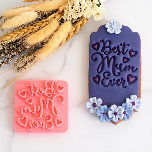 Decorated cookie showing the Best Mum Ever design