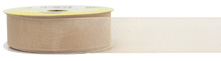 Value Craft Champagne Organza Woven Edge Ribbon 22mm x 8m