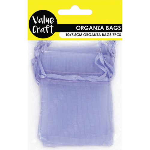 Value Craft Lavender Mini Organza Bags 10cm x 7.5cm — 7 Pack