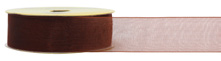 Value Craft Mocha Organza Woven Edge Ribbon 22mm x 8m