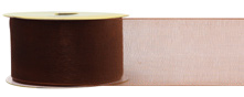 Value Craft Mocha Organza Woven Edge Ribbon 38mm x 4m