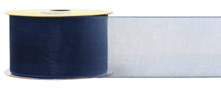 Value Craft Navy Organza Woven Edge Ribbon 38mm x 4m